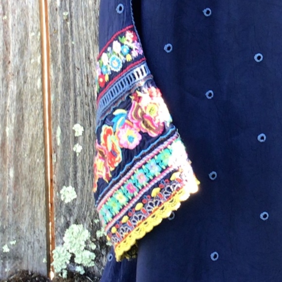 Johnny Was Navy Blue Tunic. Size M, EUC. - Picture 3 of 8